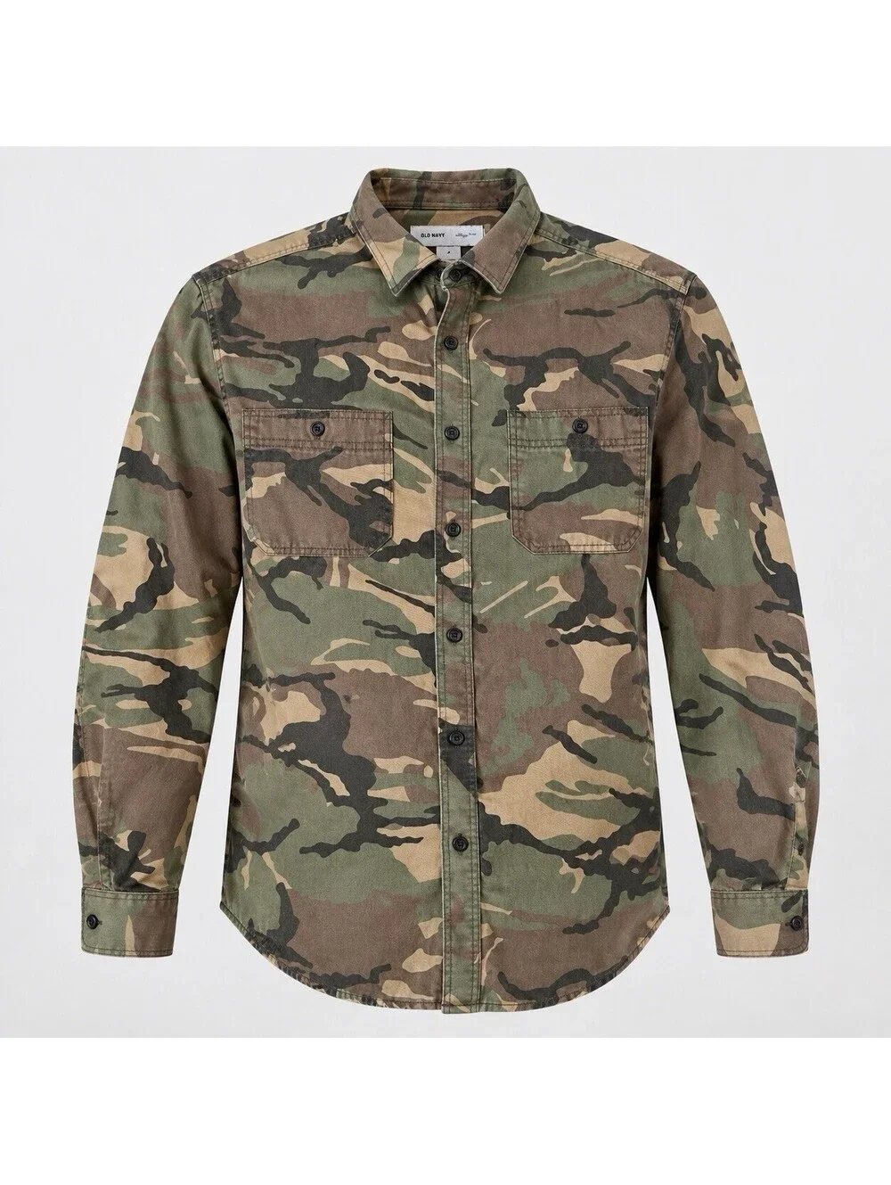 Old Navy Camo Workwear Shirt Mens XL Heavy Cotton Button Up